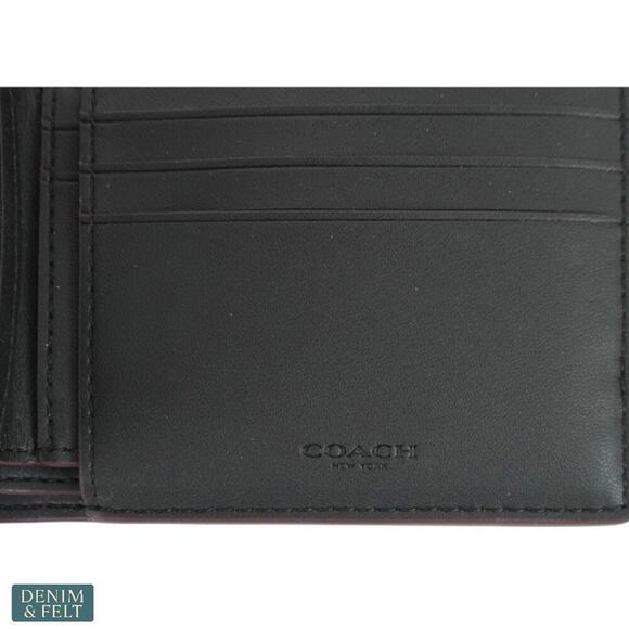 Coach CR899 Crossgrain Leather Wallet with Removable Insert Black Logo NEW/NWT - Picture 10 of 12